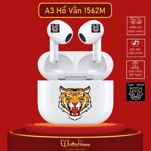 Tai Nghe Hổ Vằn AP 3 1562M - Tai Nghe Bluetooth TWS 3 Chip Louda Hồng Ngoại - Đầy Đủ Chức Năng Míc Nhạy - Bản Mới Nhất