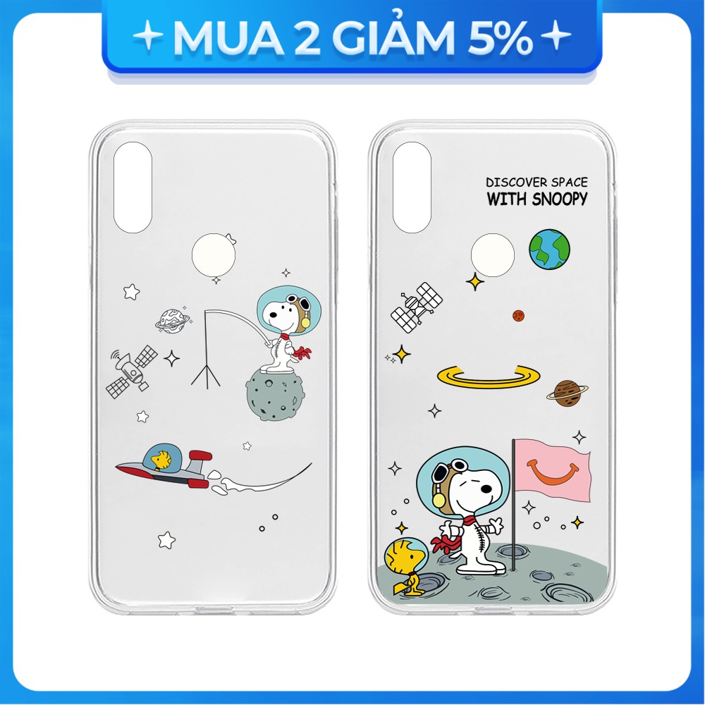 Ốp lưng Vsmart Joy 3/Joy 4/Bee 3/Star 3/Aris/....dẻo trong in hình Snoopy