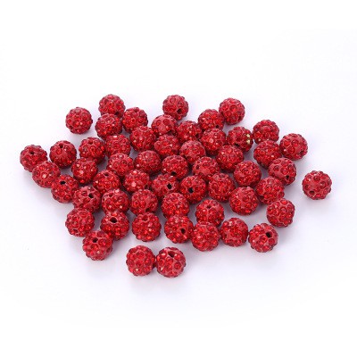 [HG01] Phụ kiện trang sức (DIY) - 20 Hạt gốm đính đá pha lê lấp lánh dùng phối vòng cổ, vòng tay, bông tai