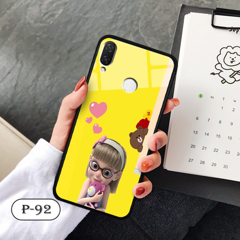 Ốp lưng kính 3D Huawei P20 Lite- hình cute