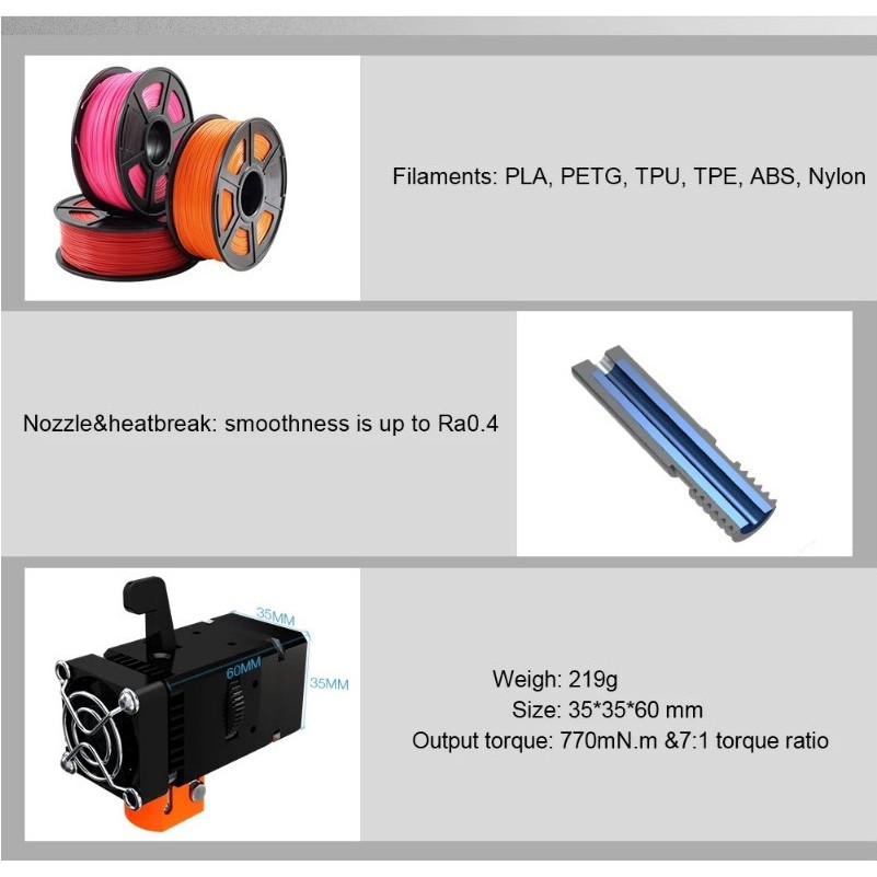 Máy in 3D BIQU BX với bo mạch chủ 32 bit 400MHZ tích hợp Octoprint khổ in 25*25*25cm