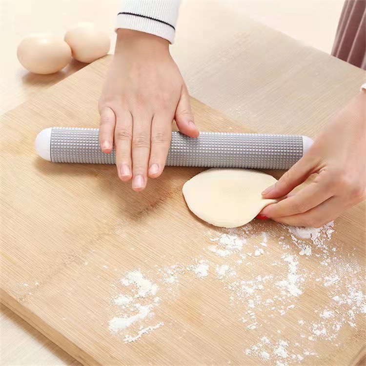 Cây Cán Bột, Lăn Bột Có Vân Làm Bánh Bằng Nhựa Chống Dính
