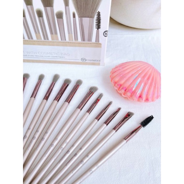 bộ cọ trang điểm cá nhân anglashop bộ cọ trang điểm bh lavish 15 cây thân gỗ to chắc chắc set cọ sang trọng