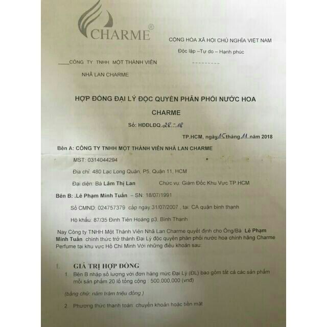 [ Chính Hãng 100% ] Nước Hoa Charme Guility 50ml | BigBuy360 - bigbuy360.vn