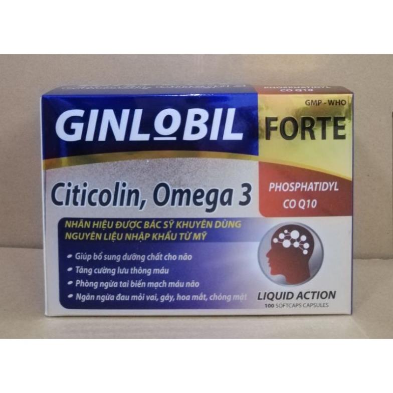 GINLOBIL FORT tăng cường lưu thông tuần hoàn máu não, Giúp bổ sung dưỡng chất cho não, phòng ngừa, làm tan cục máu đông