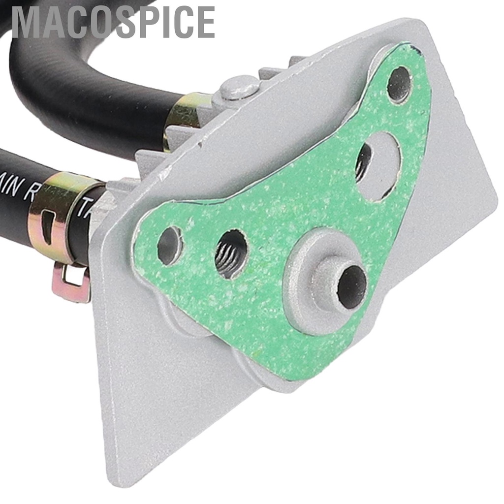 Macospice Motorcycle Oil Cooler Metal Engine Transmission Quickly Cooling for 50‑150cc Curved Beam