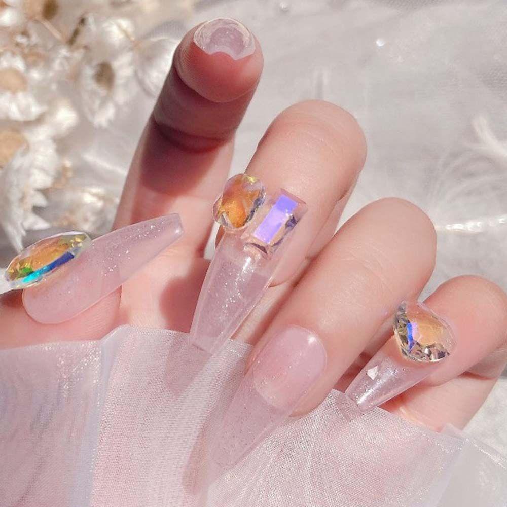 Móng Tay Giả Hình Trái Tim Bản Đồ Đại Dương|Phụ Kiện Trang Trí Móng Tay 3D Màu Sắc Xinh Xắn