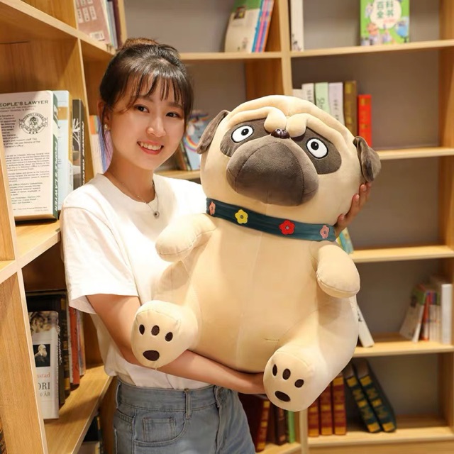 Gấu Chó Pug Mặt Xệ Hot [FREESHIP] Gấu ôm vải nhung dãn 4 chiều siêu mềm mượt|Hàn Quốc|Gấu bông cao cấp|TEDDYBEAR.VN