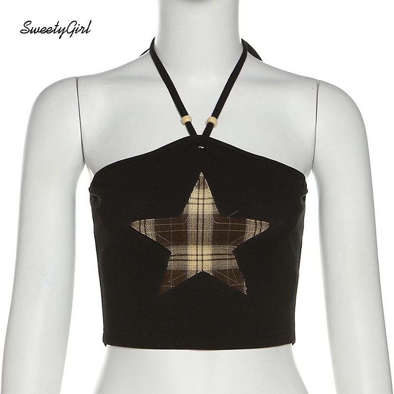 Áo Hai Dây Họa Tiết Ngôi Sao Màu Trơn 2022 Thời Trang Cho Nữ