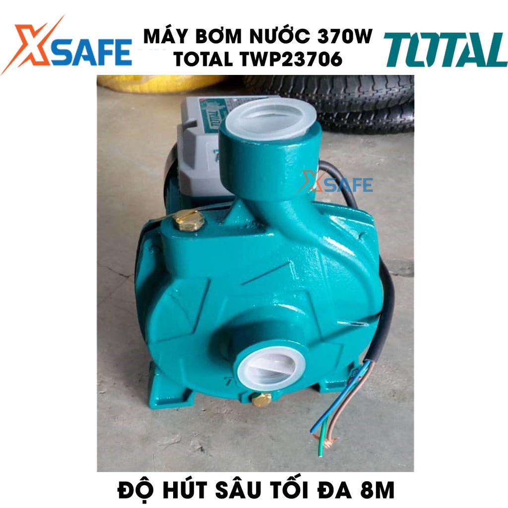 Máy bơm nước 370W TOTAL TWP23706 motor dây đồng Máy bơm nước Total chiều cao bơm tối đa 18m, lưu lượng tối đa 80 lít/ph