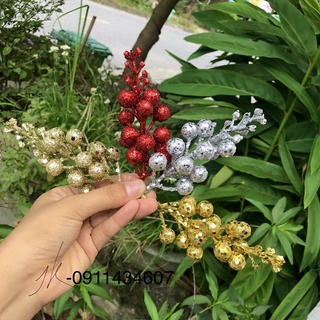 Cành sung nhũ kim tuyến trang trí tháp tài lộc, tháp oản, tháp bánh, tháp nước