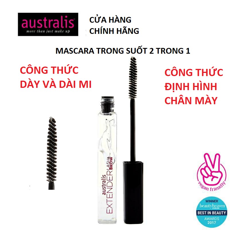 MASCARA TRONG SUỐT 2 TRONG 1- DƯỠNG MI, DÀY VÀ DÀI MI, ĐỊNH HÌNH CHÂN MÀY- CLEAR LASH AND BROW EXTENDER