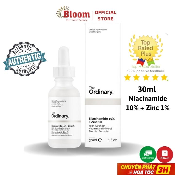 [Loại 30ml/60ml] Tinh chất Serum The Ordinary Niacinamide 10% + Zinc 1% giảm mụn, thu nhỏ lỗ chân lông - bloom house