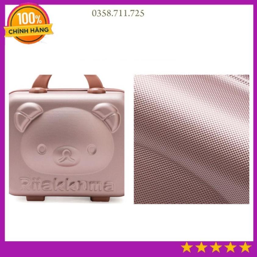 Valy du lịch mini hình Gấu dễ thương, cốp đựng đồ trang điểm tiện lợi