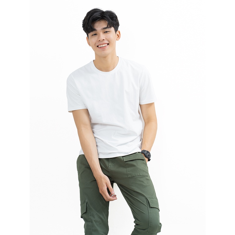 Áo phông nam BIG TOE cổ tròn,Áo thun nam ngắn tay BASIC trơn chất cotton thoáng mát co dãn 4 chiều