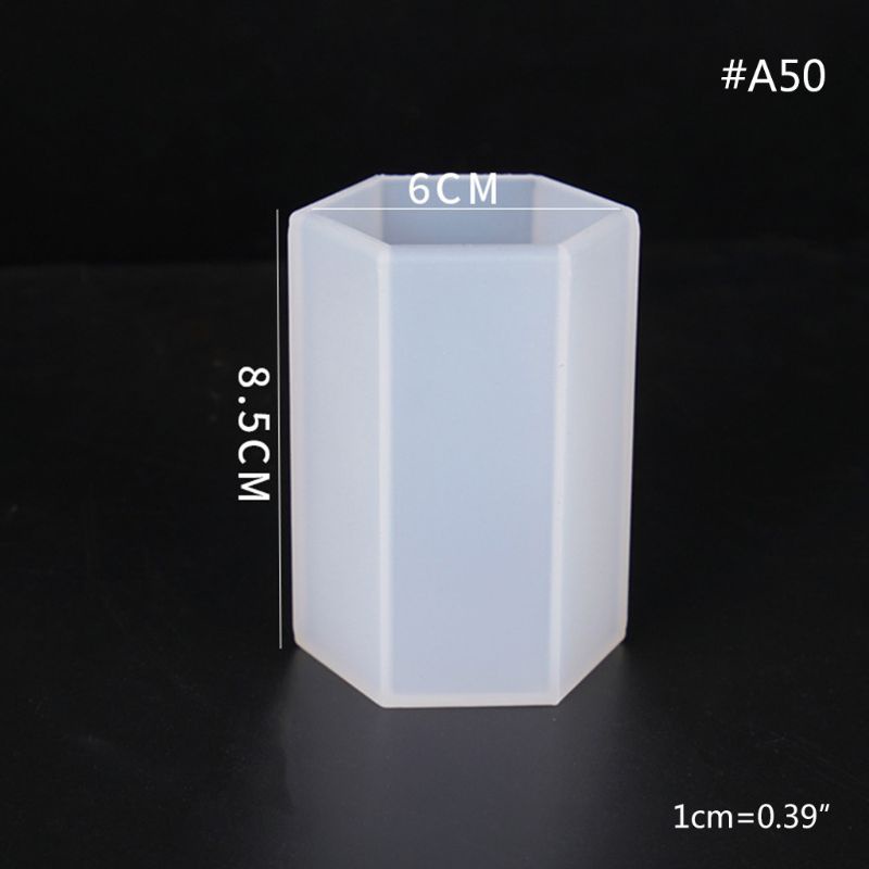 Khuôn Silicone Hình Lục Giác Làm Nến Epoxy Resin DIY