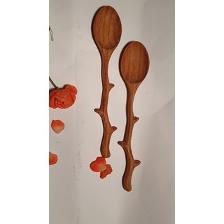 Muỗng Thìa gỗ hình cành cây gai 18cm