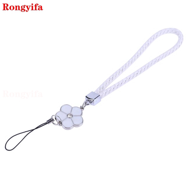 Dây móc chìa khóa điện thoại hình bông hoa nhiều màu sắc tiện lợi
