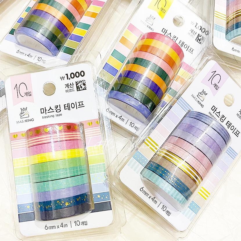 Set 10 cuộc băng dính nhỏ Daiso Hàn Quốc