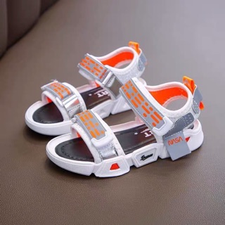 Giày sandal trắng phối cam cho bé
