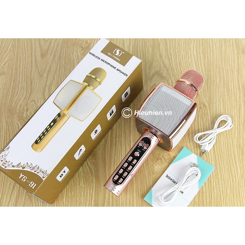 Micro Karaoke Bluetooth YS91. Micro Không Dây, Âm Thanh Cực Chuẩn, Độ Bền Cực Cao, Kiểu Dáng Cực Đẹp. Bảo Hành 12 Tháng