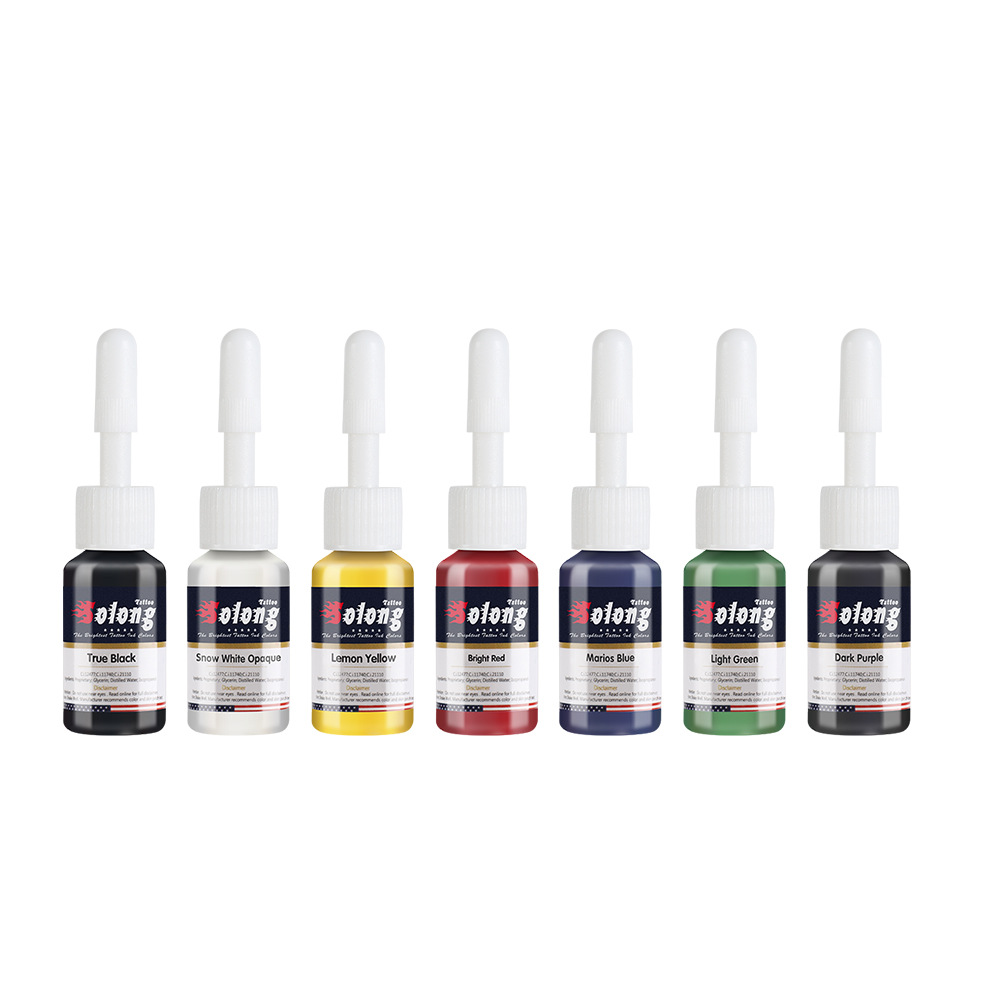 7 color suite (5ml) Preferred professional tattoo Ink makeup paint, available in body paint colors