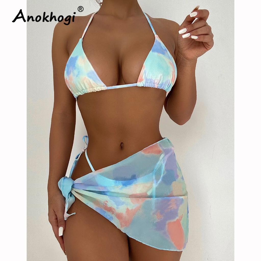Set Bikini Màu Xanh Dương Hợp Thời Trang Cho Nữ Yx06