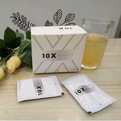 Bột uống trắng da 10x beauty, bột uống trắng da từ bên trong