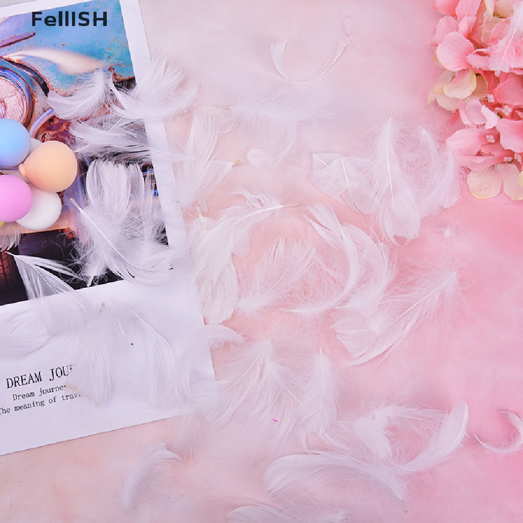 Bộ 100 Lông Vũ Nhiều Màu Sắc Dùng Trang Trí Hộp Quà DIY 439br