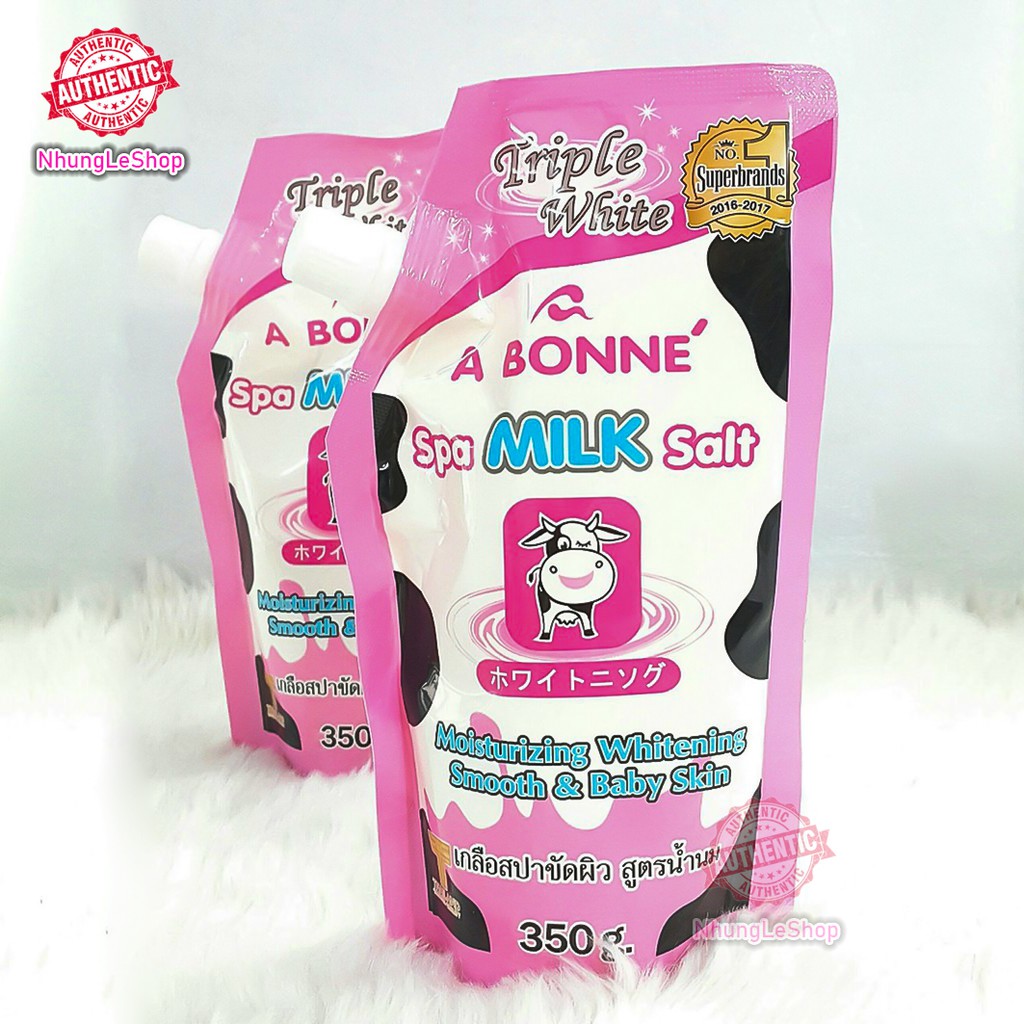 Muối tắm sữa bò tẩy tế bào chết A Bonne Spa Milk Salt 350g Thái Lan