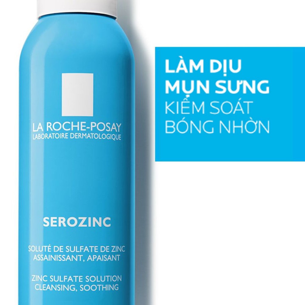 Xịt khoáng La Roche-Posay làm sạch &amp; dịu da dầu mụn Serozinc Zinc Sulfate Solution Cleansing Soothing (50ml/150ml/300ml)