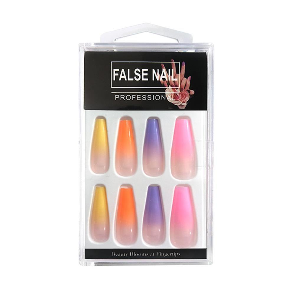 Set 20 Móng Tay Giả Acrylic Màu Sắc Gradient DIY