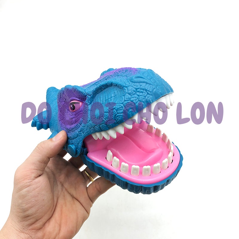 Hộp đồ chơi khủng long cắn tay dùng pin có đèn nhạc bằng nhựa 85114
