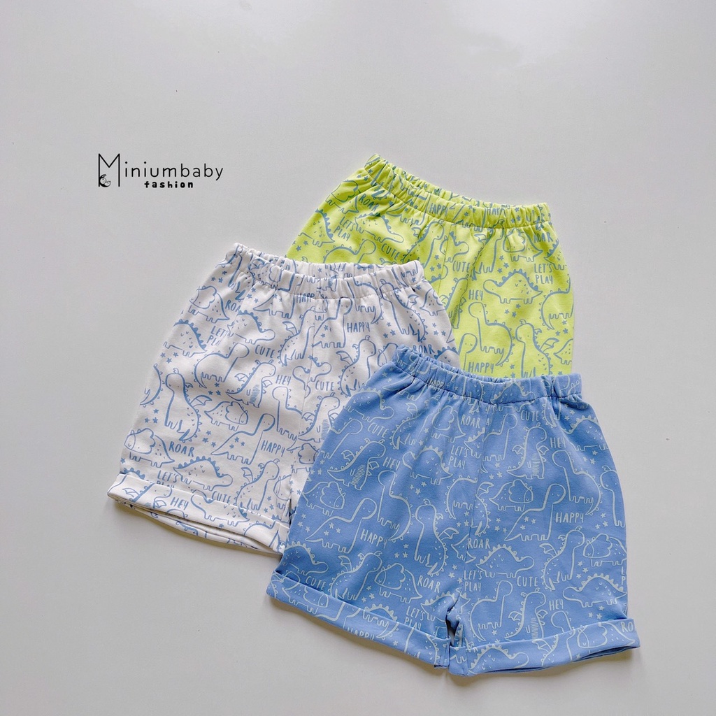 _Bộ cotton sược khủng long cho bé 9 đến 20kg