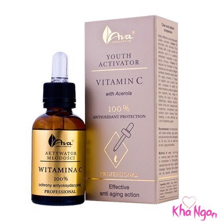Tinh chất Vitamin C trắng da, giảm thâm nám Ava Youth Activation