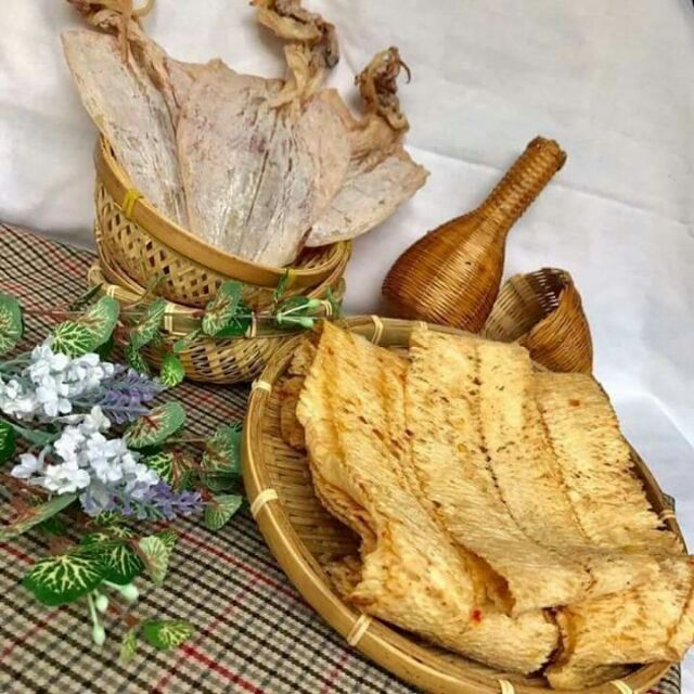 Khô mực tẩm vị hũ pet 200 g / 110 k - đồ ăn vặt