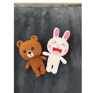 Thỏ trăng và Brown size lớn [ Gấu bông handmade]
