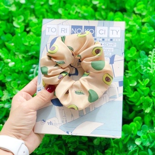 Cột tóc Scrunchies bơ ,Phụ kiện tóc buộc tóc trái bơ