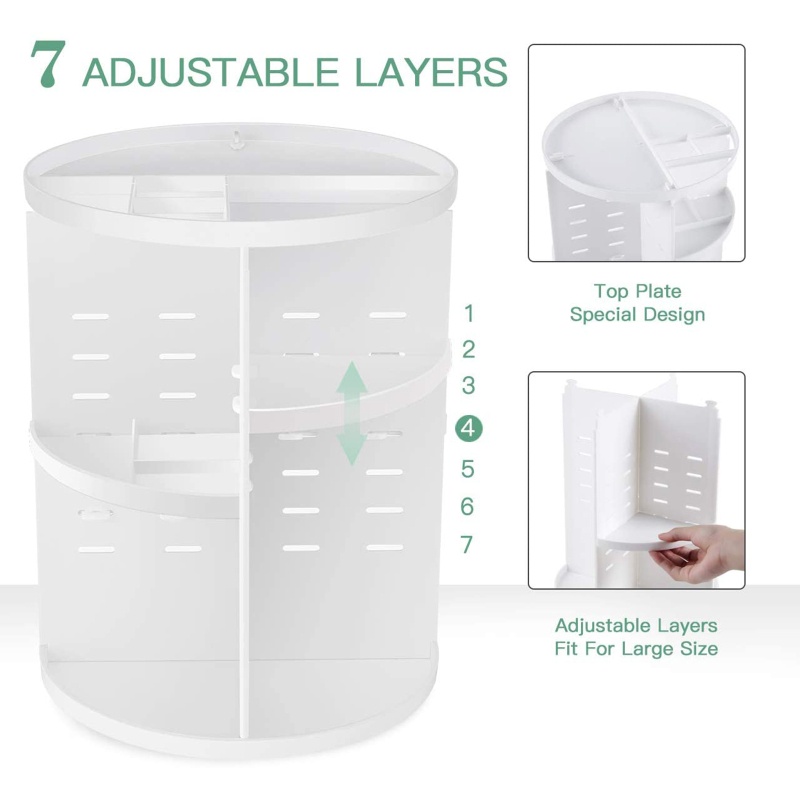 Siêu 360 Độ° Hộp Đựng Mỹ Phẩm / Kem Dưỡng Có Thể Xoay Được