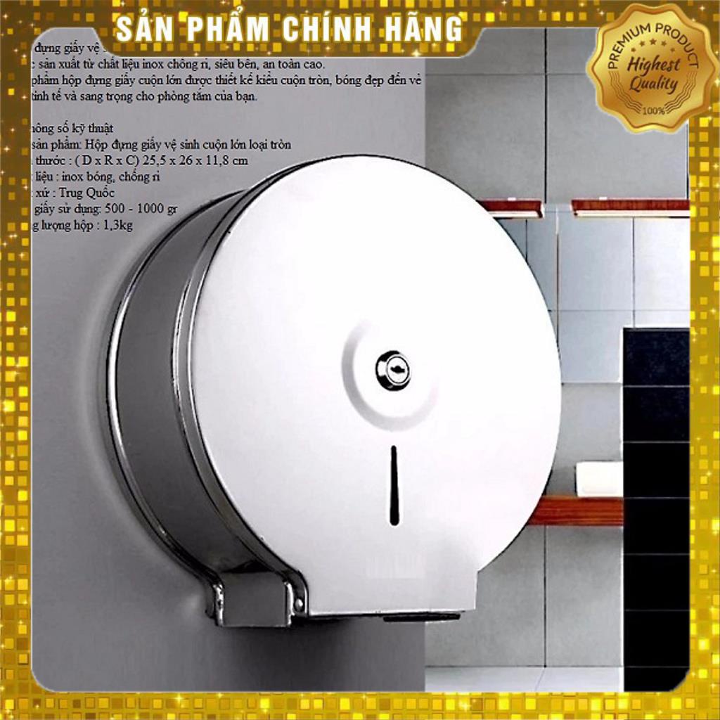 Hộp đựng giấy vệ sinh gắn tường cỡ lớn Inox 26cm