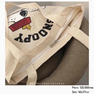 Túi tote Snoopy.
