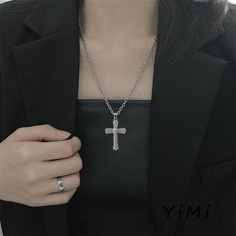 🌈Dây Chuyền Nam Unisex Vòng Cổ Thánh Giá Đính Đá Thời Trang Siw Chain Loki Màu Bạc TItan Cao Cấp Không Gỉ