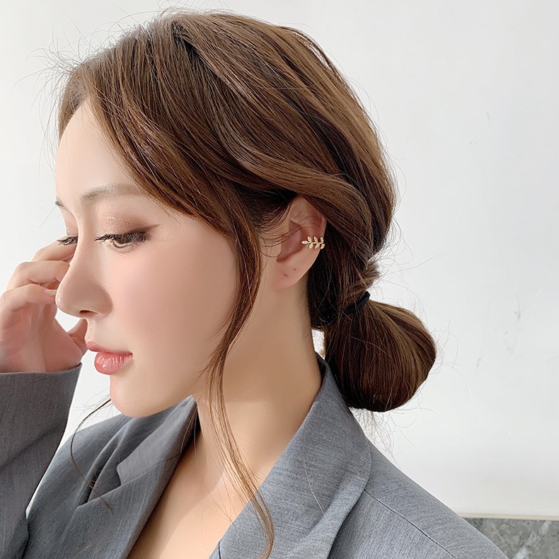 Khuyên Tai Hình Lá Mạ Vàng Độc Đáo Cá Tính Hợp Thời Trang A0028