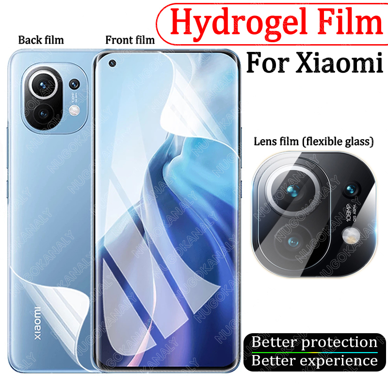 3 in 1 Dán PPF nhám chống vân tay dành Mặt trước + Miếng Dán PPF mặt sau dành + Kính Cường Lực Bảo Vệ Camera cho Xiaomi Mi 11 Lite 11 Pro 11T 10T 9T Poco X3 GT X3 NFC X4 X3 M4 M3 F2 Pro F3 Redmi Note 11 11s 10 10s 9s 9 8 7 Pro Redmi 10 10C 9T 9 9A 8A
