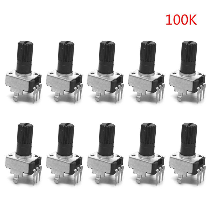 yal 10pcs RV09 Vertical Potentiometer Shaft 12.5mm 1K 2K 5K 10K 20K 50K 100K Long Handle 0931