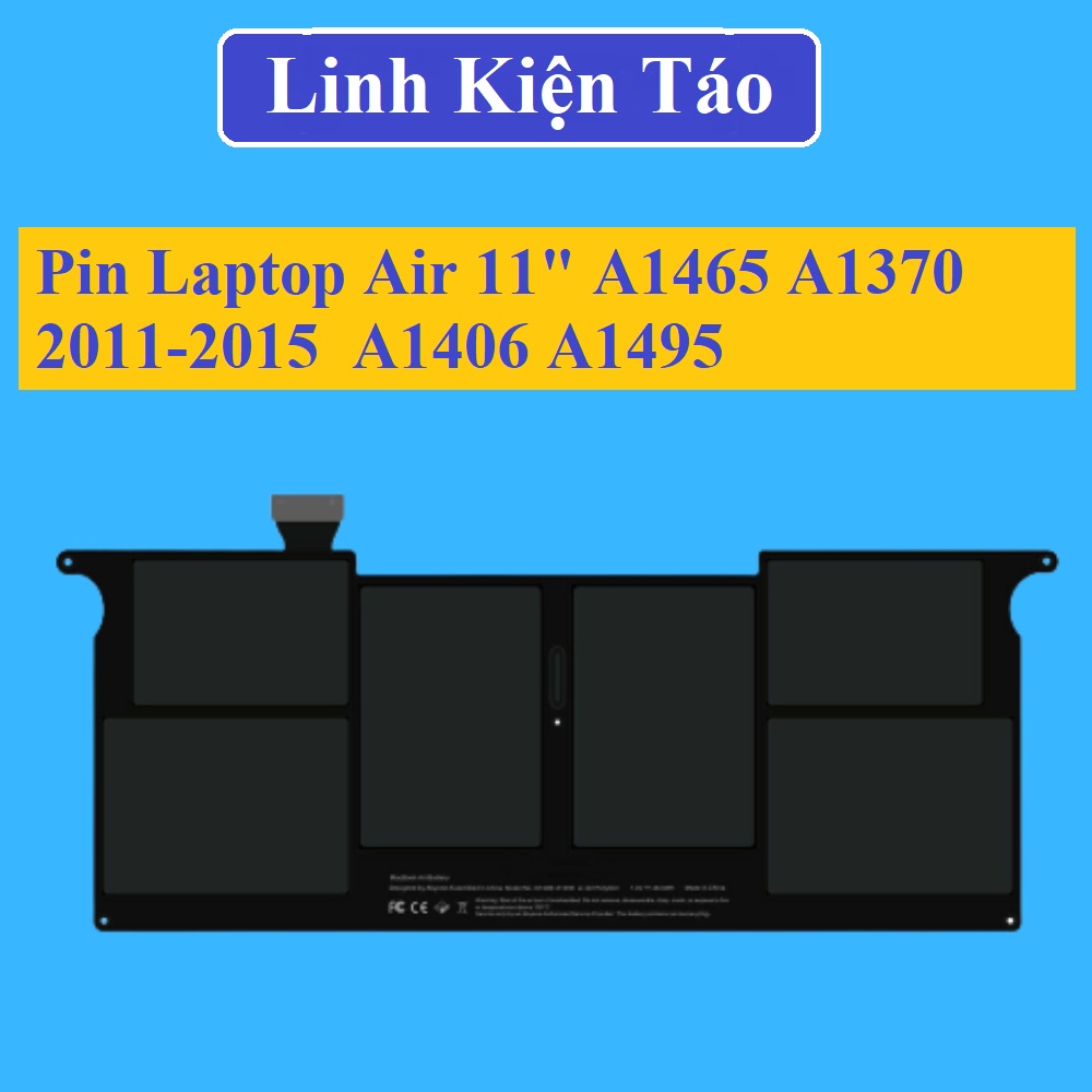 Pin Laptop E 11" A1465 A1370 2011-2014 2015 A1406 A1495