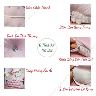 Gối tựa đầu giường , đệm đầu giường , mẫu hoàng gia hoa nổi kích thước 1.5m và 1.8m