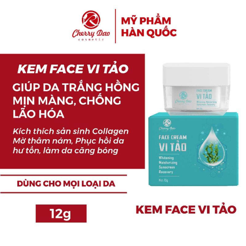 kem sáng da mặt.kem trắng da.kem mịn da FACE VI TẢO_CRD_COSMETIC.kem sáng da(hàng chính hãng 100%)