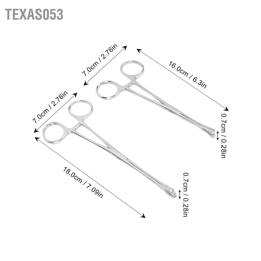 [Hàng Sẵn] Bộ Dụng Cụ Xỏ Khuyên Cơ Thể chuyên nghiệp Kẹp xỏ khuyên bằng thép không gỉ【Texas053】