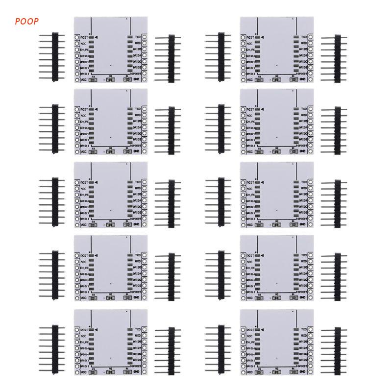 Bảng Mạch Ngắt Kết Nối Wifi Poop 10 X Esp8266 Cho Esp-07 Esp-08 Esp-12